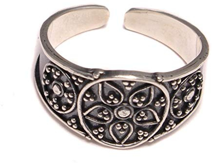 loveyourdiamonds Blumen Zehenring für den kleinen Zeh aus 925 Sterling Silber