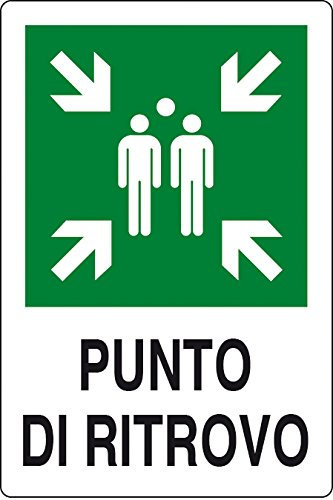 TARGA PUNTO DI RITROVO ALL 30X20 A NORMA EU