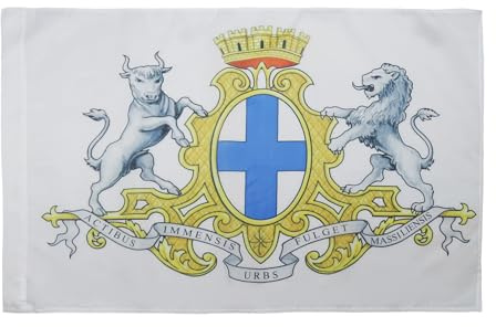 AZ FLAG Drapeau Armoiries de Marseille 90x60 cm Polyester 100D Fourreau | Usage intérieur et extérieur Drapeau décoratif marseillais coutures doubles et bords renforcés avec fourreau pour mât