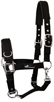 JF-Reitsport Nylon Halfter mit Kappzaum Pro schwarz