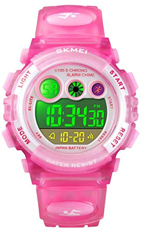 Birthday Gifts for 6-12 Years Old Girls, Pink Kids Digital Sports Waterproof Watches with Alarm Stopwatch Children Outdoor Analog Electronic Watch Birthday Presents Gifts for Age 4-12 Year Old Girls