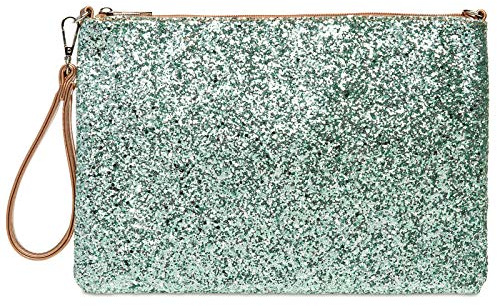 Caspar TA341 große Damen XL Glitzer Pailletten Clutch Tasche Abendtasche mit Handschlaufe