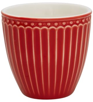 GreenGate - Becher, Tasse, Kaffeetasse, Mini Latte Cup - Alice - Porzellan - red - 125 ml