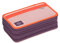 LÄSSIG Federmäppchen befüllt 20-teilig / School Triple Pencil Case Unique Rose/Neon-orange