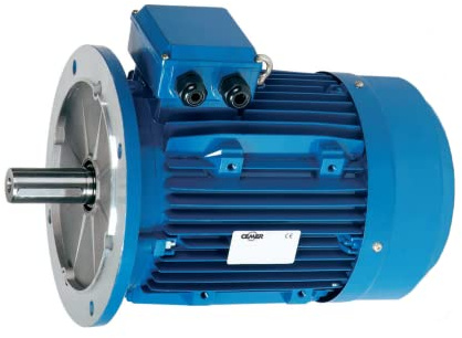 Elektrischer Motor, dreiphasig, 3.000 U/min, 230/400 V, 0,37 kW/0,5 PS, Größe 71, Durchmesser der Achse: 14 mm, B5, 160 mm