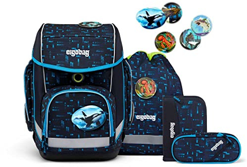 ERGOBAG Cubo Deep DiveBear Rucksack, Unisex, für Jugendliche, Mehrfarbig, Einheitsgröße