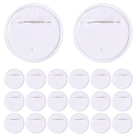 20 Stück Buttons Selber Machen, Buttons Transparente Anstecker Transparent Diy Badge Set Ohne Buttonmaschine Buttons Anstecker für Foto Bild Kleidung 40 mm / 1,6 Zoll