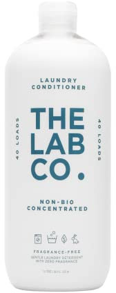 The Lab Co. Everyday Laundry Conditioner Fragrance Free 1 litre Fabric Softener for 40 loads Unscented Non-Bio Sensitive