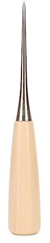 Focket Punteruolo, Punteruolo in Acciaio Inox antiruggine con Manico in Legno, Punteruolo con Manico in Legno per Cucire, punzonare e Riparare a Mano Tela, Pelle, Scarpe in Pelle, Scarpe