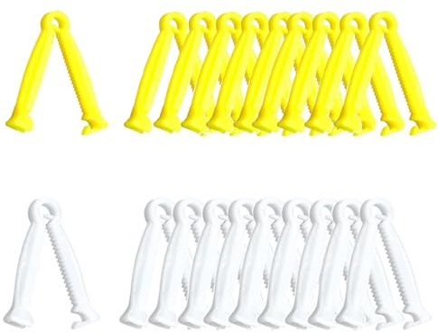 CANGCANG 20 Pièces Pinces Cordon Ombilical,Clip de Cordon Ombilical en Plastique,Cordon Ombilical Pinces Kits de Mise Bas,Plastique jetable pour Animaux de Compagnie Porcinet Agneau Chèvre Chiot