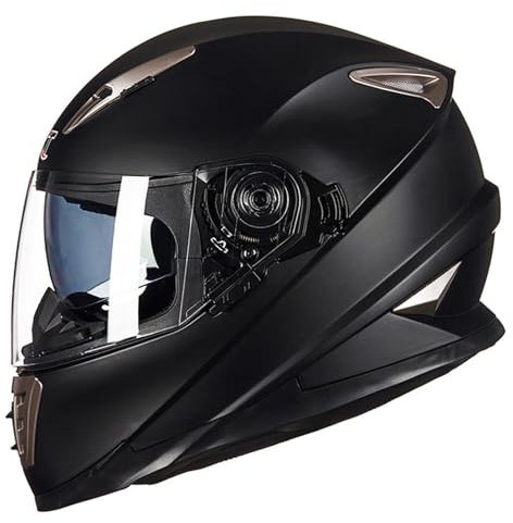 RUYICZB Casque De Moto Intégral Approuvé par Le Dot, Double Pare-Soleil, Casques Rabattables avec Système De Ventilation Électrique, Casque Quatre Saisons pour ATV Crash Racing,B,M