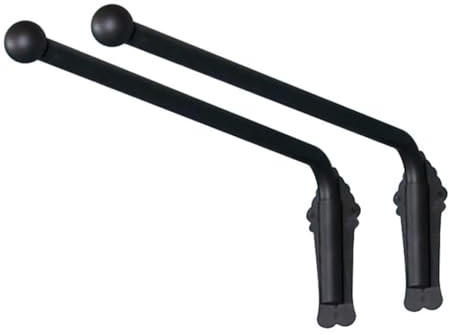 RSBFER 2 Stück Schwenkarm-Fenster-Vorhangstange, 180° drehbarer Vorhang-Präsentationsständer für Seitenwände, Vordertür-Vorhangschiene,Schwarz,70cm/28in