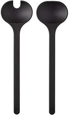 Mepal - Posate per insalata 2 pezzi Silueta - Lavabili in lavastoviglie - Forchettoni per insalata - Forchetta e cucchiaio per insalata - Nordic black
