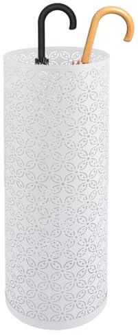ASelected Umbrella Stand, 42x15x15cm Metal Umbrella Holder, White Walking Stick Stand Free Standing Umbrella Stand Indoor for Hallway, Porch