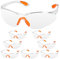 JIZZU Gafas de Seguridad Trabajo 8 Piezas, con Inserciones de Goma Anti-caídas, Gafas de Seguridad Resistente a Rayaduras para Protección Completa, para el Bricolaje, Soldadura, Molienda, Ciclismo