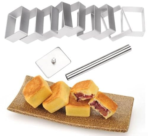YUANGANG Emporte-pièces rectangulaires en acier inoxydable pour couper la pâte à biscuits, fondant, fruits mous