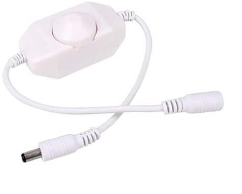 4PCS LED Online Dimmer, LED Monochrome Online Stepless Dimmer, LED Strip Brightness Control On/Off Switch, Switch DC Mini LED Dimmer Touch Switch (White)