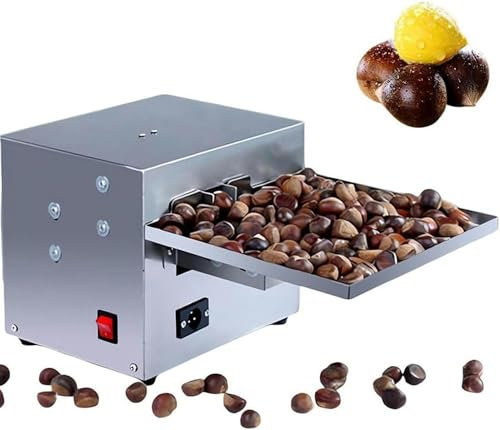 GFXYQPDNV Máquina descascaradora de castañas Comercial, máquina eléctrica para Galletas de castañas de 60 W, 15-25 kg/Hora, máquina descascaradora de castañas para Muchos tamaños de castañas