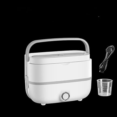Lonchera eléctrica portátil con calentador de alimentos, lonchera de doble capa, olla de vapor de arroz, lonchera aislada autocalentable, calefacción multifuncional de 200 W