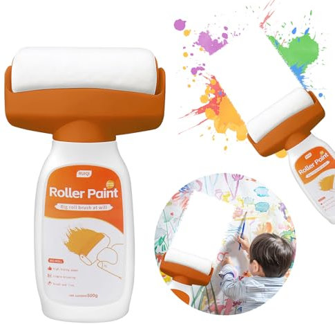 Pintura Blanca de Pared 500 g con Rodillo 2 en 1 y Pasta Reparadora para Cocina - Cepillo con Crema de Reparación