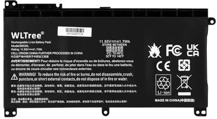 WLTree BI03XL Laptop Battery for HP ProBook X360 11 G1 G2 EE Pavilion X360 13-u Stream 14-ax0xx 14-cb0xx 14-ds0xxx 14-ax005nf 14-ax014nl 14-ax011nl 14-ds0001nf 14-ds0004nl 13-u102ng 13-u105ns Battery