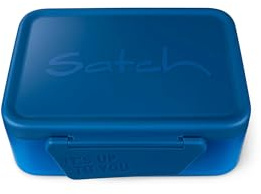 Satch Brotdose Blau | Mit Trennfach, spülmaschinenfest für eine hygienische und praktische Nutzung im Alltag