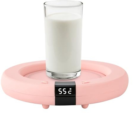 Elektrischer Tassenwärmer USB Teewärmer mit 2 Heizstufen für Tee Kaffee Milch und mehr 10W Leistung LED Anzeige für Haus und Büro automatische Abschaltung nach 8 Stunden 1m Kabel