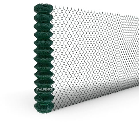 Italfence - Grillage simple torsion avec picots défensifs, galvanisé et plastifié, Clôture de jardin, 25m (Toutes les hauteurs) [Ø2,70mm, 175cm]