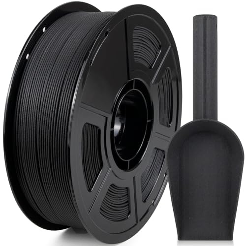 IEMAI Glasfaserverstärktes ABS Filament 1.75mm 1Kg, Schwarz PETG GF 3D Drucker Filament, Hohe Schlagzähigkeit, Haltbarkeit, Steifigkeit, Passend für die meisten FDM 3D Drucker