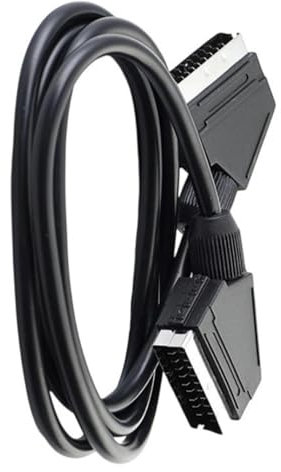Klaisy Scart Maschio A Scart Maschio 21pin Collegamento Dati Cavo Cavo Scart Cavo Scart per Videocon Convertitori Accessori Console Gioco