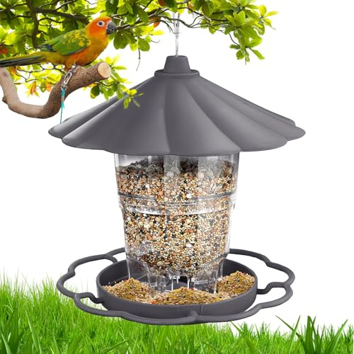 Vogelhaus zum Aufhängen: 820ML Faltbarer Vogelfutterspender, Futterhaus für Vögel Hängend, Vogelfutterhaus Wetterfest für Wildvögel, Vogelfutterstation Vogelhaus, für Balkon Garten