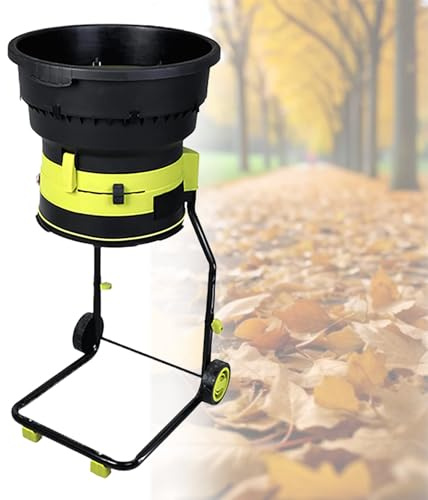 LwiftGal Broyeur De Feuilles Et De Compost, Broyeur éLectrique De Jardin 2 500 W, avec Roues Et Sacs De Rangement, Broyeur éLectrique 8 000 TR/Min pour Le Nettoyage du Jardin 30mpowercord