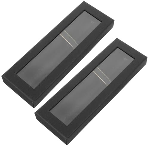 jojofuny 2 Stück Teiliges Schwarzes Stifte etui aus Hartkarton Design Elegante Geschenkverpackung für Füllfederhalter Kugelschreiber und Bleistifte Praktische Aufbewahrung und Organisation