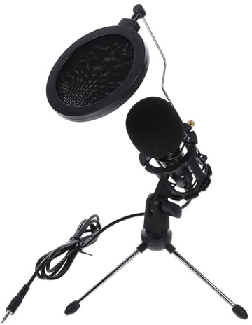 STAHAD Micrófono de Condensador de 3,5 Mm para PC y Juegos, Mini Micrófono para Podcast y Transmisión, Tecnología de Reducción de Ruido, Compatible Escritorio y Portátil