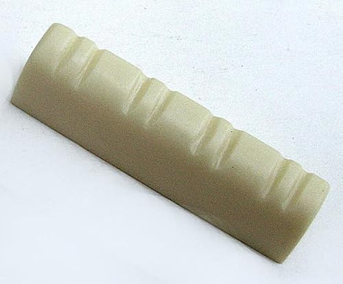 Mandolin nut 34x6x9mm with 8 slots (for 4 pairs of strings) cream new - UK SELLER