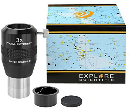 Explore Scientific Fokal Extender 3x 31.7mm/1.25 Barlowlinse zur Erhöhung der Brennweite für Teleskope