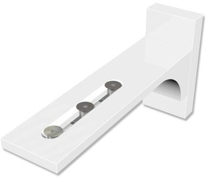 INTERDECO Wandträger (4 Stück) Weiß Wandabstand 6,5-11,5 cm für Gardinenschienen/Vorhangschienen, Variax