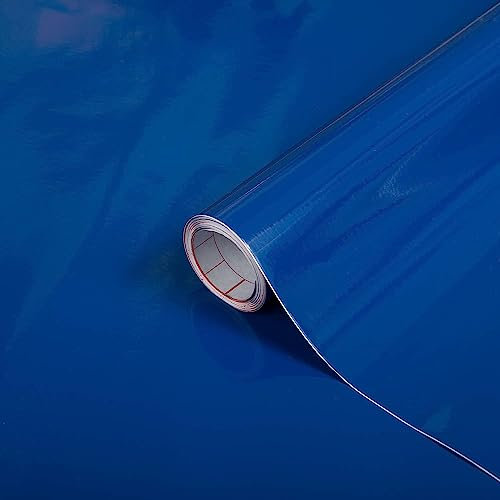 d-c-fix Pellicola Adesiva per mobili Blu Reale tinta unita lucida PVC plastica vinile impermeabile decorativa per cucina, armadio, porta carta rivestimento 45 cm x 2 m