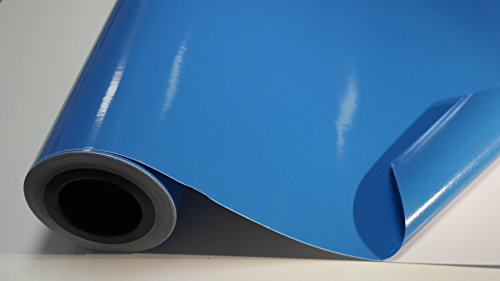 Könighaus (9,86/m2) Babyblau Glanz Autofolie 100 x 152 cm mit Luftkanälen + Gratis Rakel inkl. Anleitung