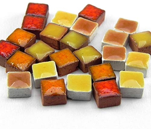 Mosaik Mini 5mm Keramik, 500 Stück, mix orange, MXOR