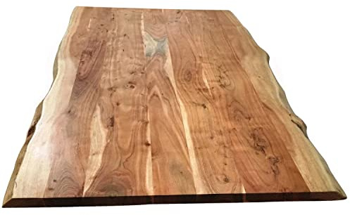 SAM Tischplatte 160x85 cm, Akazie Natur, Baumkante wie gewachsen