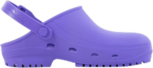 REPOSA Max - Zoccoli Sanitari Donna e Uomo in Gomma con Suola Antiscivolo SRC, Ciabatte Sanitarie Anatomiche con Laccetto Regolabile, Scarpe Sanitarie Sterilizzabili Antishock Traspiranti Leggere