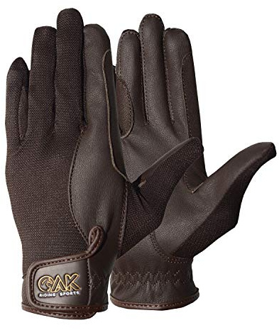 AK Solar Tech Summer Horse Riding Gloves – Soft Leather Equestrian Gloves with Breathable Mesh, Lightweight & Durable Grip for Women & Men (Brown, M)