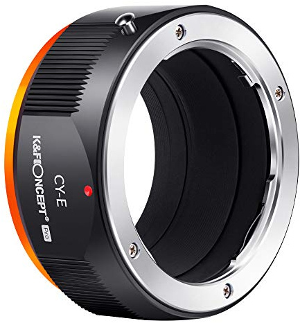 K&F CONCEPT Updated C/Y to NEX Adapter, Manual Lens Mount Adapter Compatible with Contax/Yashica CY C/Y Mount Lens and Compatible with Sony E NEX Mount Camera Body