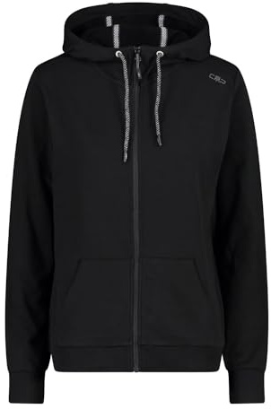 CMP Damen Damenjacke mit Fester Kapuze Sweatshirt aus Baumwolle
