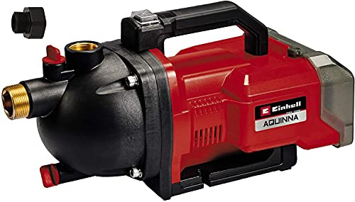 Einhell Akku-Gartenpumpe AQUINNA 36/30 Power X-Change (2 x 18V, 2-Stufen ECO-Schalter, Wasserablassschraube, Thermoschutz, Tragegriff, inkl. 2x 4,0 Ah Akku und Twincharger)