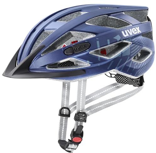 uvex city i-vo - lightweight city helmet for women and men - individuell justerbar passform - inkluderar LED-ljus - deep space matt - 52-57 cm