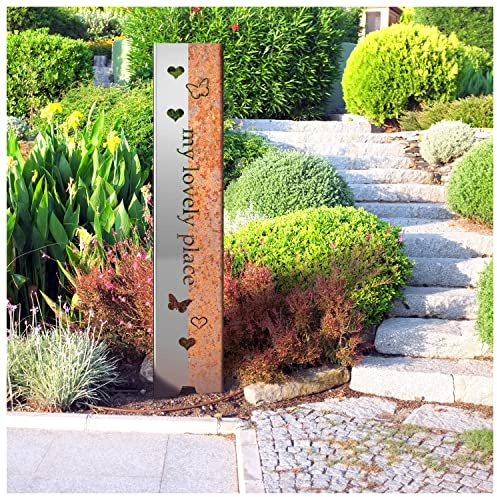 tuning-art EW104 Gartenstecker Gartenschild Lovely Place | Garten Deko | Abkantung | 120cm x 21cm NEUTITE