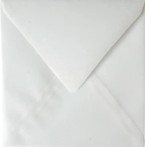 Netuno 500 Briefumschläge transparent quadratisch 15,3 x 15,3 cm 110g Golden Star quadratische Briefumschläge durchsichtig elegant für Einladungskarten Hochzeitskarten Geburtstagskarten Weihnachten