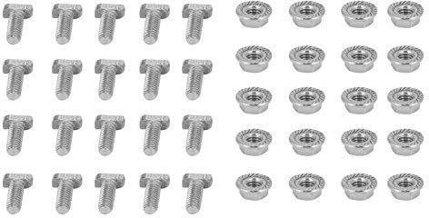 QANYEGN Vis À Tête Marteau, Boulon à Tte De Marteau M6, Vis En Acier Inoxydable M6 Avec crou À Bride pour Les Machines, Les Vhicules